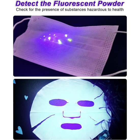 UV Blacklight Torch 12 LED 395nm Pack of 2 LED Flashlight, Mini Blacklight Flashlight, Portable UV Flashlight for Pet Urine Stains (Purple Light), Stains UV Blacklight Torch 12 LED 395nm Pack of 2 LED Flashlight, Mini Blacklight Flashlight, Portable UV Flashlight for Pet Urine Stains (Purple Light), Stains