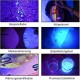 UV Torch 100 LEDs UV Black Light Torch with UV Protective Glasses, 395 nm UV Light Scorpion Light Torch Lamp for Fake Banknotes, Urine of Dogs, Carpets, Rodents