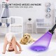 UV Torch 100 LEDs UV Black Light Torch with UV Protective Glasses, 395 nm UV Light Scorpion Light Torch Lamp for Fake Banknotes, Urine of Dogs, Carpets, Rodents