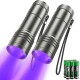 UV Torch Pack of 2 Mini UV Black Light Torch with 12 LEDs, Ultraviolet Light with 395 nm for Geocaching, Pet Urine Detectors, Pets Urine Detector etc. Includes 6 AAA Batteries UV Torch Pack of 2 Mini UV Black Light Torch with 12 LEDs, Ultraviolet Light with 395 nm for Geocaching, Pet Urine Detectors, Pets Urine Detector etc. Includes 6 AAA Batteries
