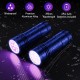 UV Torch Pack of 2 Mini UV Black Light Torch with 12 LEDs, Ultraviolet Light with 395 nm for Geocaching, Pet Urine Detectors, Pets Urine Detector etc. Includes 6 AAA Batteries UV Torch Pack of 2 Mini UV Black Light Torch with 12 LEDs, Ultraviolet Light with 395 nm for Geocaching, Pet Urine Detectors, Pets Urine Detector etc. Includes 6 AAA Batteries