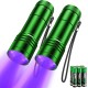UV Torch Pack of 2 Mini UV Black Light Torch with 12 LEDs, Ultraviolet Light with 395 nm for Geocaching, Pet Urine Detectors, Pets Urine Detector etc. Includes 6 AAA Batteries UV Torch Pack of 2 Mini UV Black Light Torch with 12 LEDs, Ultraviolet Light with 395 nm for Geocaching, Pet Urine Detectors, Pets Urine Detector etc. Includes 6 AAA Batteries