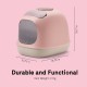 United Pets Minu Cat Litter Tray with Cover, Made in Italy, Light Grey/Pink, One Size United Pets Minu Cat Litter Tray with Cover, Made in Italy, Light Grey/Pink, One Size