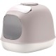 United Pets Minu Cat Litter Tray with Cover, Made in Italy, Light Grey/Pink, One Size United Pets Minu Cat Litter Tray with Cover, Made in Italy, Light Grey/Pink, One Size