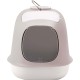 United Pets Minu Cat Litter Tray with Cover, Made in Italy, Light Grey/Pink, One Size United Pets Minu Cat Litter Tray with Cover, Made in Italy, Light Grey/Pink, One Size