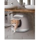 United Pets Minu Cat Litter Tray with Cover, Made in Italy, Light Grey/Pink, One Size United Pets Minu Cat Litter Tray with Cover, Made in Italy, Light Grey/Pink, One Size