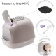 United Pets Minu Cat Litter Tray with Cover, Made in Italy, Light Grey/Pink, One Size United Pets Minu Cat Litter Tray with Cover, Made in Italy, Light Grey/Pink, One Size