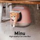 United Pets Minu Cat Litter Tray with Cover, Made in Italy, Light Grey/Pink, One Size United Pets Minu Cat Litter Tray with Cover, Made in Italy, Light Grey/Pink, One Size