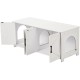 VEVOR Cat Cabinet, Cat Litter Box Cabinet Hidden with Double Spaces, Wooden Cat Litter Box Cabinet, Fits Most Litter Trays, 1.19 m L x 0.46 m W x 0.5 m H, White VEVOR Cat Cabinet, Cat Litter Box Cabinet Hidden with Double Spaces, Wooden Cat Litter Box Cabinet, Fits Most Litter Trays, 1.19 m L x 0.46 m W x 0.5 m H, White