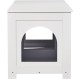 VEVOR Cat Cabinet, Cat Litter Box Cabinet Hidden with Double Spaces, Wooden Cat Litter Box Cabinet, Fits Most Litter Trays, 1.19 m L x 0.46 m W x 0.5 m H, White VEVOR Cat Cabinet, Cat Litter Box Cabinet Hidden with Double Spaces, Wooden Cat Litter Box Cabinet, Fits Most Litter Trays, 1.19 m L x 0.46 m W x 0.5 m H, White