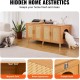 VEVOR Cat Cabinet, Cat Litter Box Cabinet Hidden with Double Spaces, Wooden Cat Litter Box Cabinet, Fits Most Litter Trays, 1.19 m L x 0.46 m W x 0.5 m H, White VEVOR Cat Cabinet, Cat Litter Box Cabinet Hidden with Double Spaces, Wooden Cat Litter Box Cabinet, Fits Most Litter Trays, 1.19 m L x 0.46 m W x 0.5 m H, White