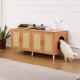 VEVOR Cat Cabinet, Cat Litter Box Cabinet Hidden with Double Spaces, Wooden Cat Litter Box Cabinet, Fits Most Litter Trays, 1.19 m L x 0.46 m W x 0.5 m H, White VEVOR Cat Cabinet, Cat Litter Box Cabinet Hidden with Double Spaces, Wooden Cat Litter Box Cabinet, Fits Most Litter Trays, 1.19 m L x 0.46 m W x 0.5 m H, White