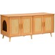 VEVOR Cat Cabinet, Cat Litter Box Cabinet Hidden with Double Spaces, Wooden Cat Litter Box Cabinet, Fits Most Litter Trays, 1.19 m L x 0.46 m W x 0.5 m H, White VEVOR Cat Cabinet, Cat Litter Box Cabinet Hidden with Double Spaces, Wooden Cat Litter Box Cabinet, Fits Most Litter Trays, 1.19 m L x 0.46 m W x 0.5 m H, White