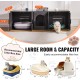 VEVOR Cat Cabinet, Cat Litter Box Cabinet Hidden with Double Spaces, Wooden Cat Litter Box Cabinet, Fits Most Litter Trays, 1.19 m L x 0.46 m W x 0.5 m H, White VEVOR Cat Cabinet, Cat Litter Box Cabinet Hidden with Double Spaces, Wooden Cat Litter Box Cabinet, Fits Most Litter Trays, 1.19 m L x 0.46 m W x 0.5 m H, White