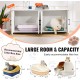 VEVOR Cat Cabinet, Cat Litter Box Cabinet Hidden with Double Spaces, Wooden Cat Litter Box Cabinet, Fits Most Litter Trays, 1.19 m L x 0.46 m W x 0.5 m H, White VEVOR Cat Cabinet, Cat Litter Box Cabinet Hidden with Double Spaces, Wooden Cat Litter Box Cabinet, Fits Most Litter Trays, 1.19 m L x 0.46 m W x 0.5 m H, White