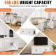 VEVOR Cat Cabinet, Cat Litter Box Cabinet Hidden with Double Spaces, Wooden Cat Litter Box Cabinet, Fits Most Litter Trays, 1.19 m L x 0.46 m W x 0.5 m H, White VEVOR Cat Cabinet, Cat Litter Box Cabinet Hidden with Double Spaces, Wooden Cat Litter Box Cabinet, Fits Most Litter Trays, 1.19 m L x 0.46 m W x 0.5 m H, White