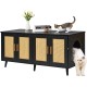 VEVOR Cat Cabinet, Cat Litter Box Cabinet Hidden with Double Spaces, Wooden Cat Litter Box Cabinet, Fits Most Litter Trays, 1.19 m L x 0.46 m W x 0.5 m H, White VEVOR Cat Cabinet, Cat Litter Box Cabinet Hidden with Double Spaces, Wooden Cat Litter Box Cabinet, Fits Most Litter Trays, 1.19 m L x 0.46 m W x 0.5 m H, White