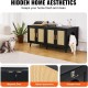 VEVOR Cat Cabinet, Cat Litter Box Cabinet Hidden with Double Spaces, Wooden Cat Litter Box Cabinet, Fits Most Litter Trays, 1.19 m L x 0.46 m W x 0.5 m H, White VEVOR Cat Cabinet, Cat Litter Box Cabinet Hidden with Double Spaces, Wooden Cat Litter Box Cabinet, Fits Most Litter Trays, 1.19 m L x 0.46 m W x 0.5 m H, White