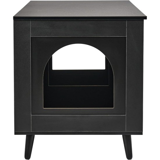 VEVOR Cat Cabinet, Cat Litter Box Cabinet Hidden with Double Spaces, Wooden Cat Litter Box Cabinet, Fits Most Litter Trays, 1.19 m L x 0.46 m W x 0.5 m H, White VEVOR Cat Cabinet, Cat Litter Box Cabinet Hidden with Double Spaces, Wooden Cat Litter Box Cabinet, Fits Most Litter Trays, 1.19 m L x 0.46 m W x 0.5 m H, White