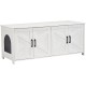 VEVOR Cat Cabinet, Cat Litter Box Cabinet Hidden with Double Spaces, Wooden Cat Litter Box Cabinet, Fits Most Litter Trays, 1.19 m L x 0.46 m W x 0.5 m H, White VEVOR Cat Cabinet, Cat Litter Box Cabinet Hidden with Double Spaces, Wooden Cat Litter Box Cabinet, Fits Most Litter Trays, 1.19 m L x 0.46 m W x 0.5 m H, White