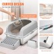 VEVOR Cat Litter Tray, 6 Inch Deep, XL Extra Large Stainless Steel Cat Litter Tray with Scoop, Wide Filter Base and High Sides, Closed, Odourless, Easy to Clean Cat Litter Tray VEVOR Cat Litter Tray, 6 Inch Deep, XL Extra Large Stainless Steel Cat Litter Tray with Scoop, Wide Filter Base and High Sides, Closed, Odourless, Easy to Clean Cat Litter Tray