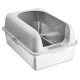 VEVOR Cat Litter Tray, 6 Inch Deep, XL Extra Large Stainless Steel Cat Litter Tray with Scoop, Wide Filter Base and High Sides, Closed, Odourless, Easy to Clean Cat Litter Tray VEVOR Cat Litter Tray, 6 Inch Deep, XL Extra Large Stainless Steel Cat Litter Tray with Scoop, Wide Filter Base and High Sides, Closed, Odourless, Easy to Clean Cat Litter Tray