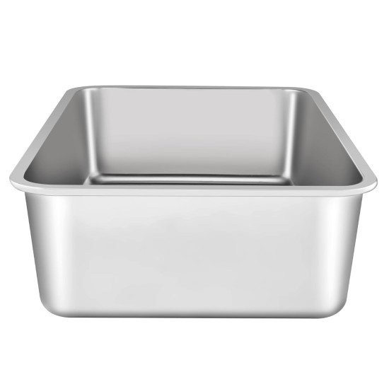 VEVOR Cat Litter Tray Set of 2, 600 x 400 x 150 mm, XL Extra Large Stainless Steel Cat Litter Tray with Scoop, Wide Filter Base & High Rim, Odour Free Odour Free Tray for Large Cats VEVOR Cat Litter Tray Set of 2, 600 x 400 x 150 mm, XL Extra Large Stainless Steel Cat Litter Tray with Scoop, Wide Filter Base & High Rim, Odour Free Odour Free Tray for Large Cats