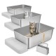 VEVOR Cat Litter Tray Set of 3, 600 x 400 x 200 mm, XL Extra Large Stainless Steel Cat Litter Tray with Scoop, Wide Filter Base & High Rim, Odour Free Odor Free Tray for Large Cats VEVOR Cat Litter Tray Set of 3, 600 x 400 x 200 mm, XL Extra Large Stainless Steel Cat Litter Tray with Scoop, Wide Filter Base & High Rim, Odour Free Odor Free Tray for Large Cats