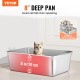 VEVOR Cat Litter Tray Set of 3, 600 x 400 x 200 mm, XL Extra Large Stainless Steel Cat Litter Tray with Scoop, Wide Filter Base & High Rim, Odour Free Odor Free Tray for Large Cats VEVOR Cat Litter Tray Set of 3, 600 x 400 x 200 mm, XL Extra Large Stainless Steel Cat Litter Tray with Scoop, Wide Filter Base & High Rim, Odour Free Odor Free Tray for Large Cats
