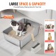 VEVOR Cat Litter Tray Set of 3, 600 x 400 x 200 mm, XL Extra Large Stainless Steel Cat Litter Tray with Scoop, Wide Filter Base & High Rim, Odour Free Odor Free Tray for Large Cats VEVOR Cat Litter Tray Set of 3, 600 x 400 x 200 mm, XL Extra Large Stainless Steel Cat Litter Tray with Scoop, Wide Filter Base & High Rim, Odour Free Odor Free Tray for Large Cats