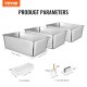 VEVOR Cat Litter Tray Set of 3, 600 x 400 x 200 mm, XL Extra Large Stainless Steel Cat Litter Tray with Scoop, Wide Filter Base & High Rim, Odour Free Odor Free Tray for Large Cats VEVOR Cat Litter Tray Set of 3, 600 x 400 x 200 mm, XL Extra Large Stainless Steel Cat Litter Tray with Scoop, Wide Filter Base & High Rim, Odour Free Odor Free Tray for Large Cats