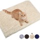 VIVAGLORY Cat Litter Mat, Scatter Catcher Mat, 90 × 64 cm Cat Litter Tray Rug with Waterproof Backing, Super Soft for Cat's Paws, Machine Washable, Beige VIVAGLORY Cat Litter Mat, Scatter Catcher Mat, 90 × 64 cm Cat Litter Tray Rug with Waterproof Backing, Super Soft for Cat's Paws, Machine Washable, Beige