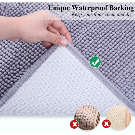 VIVAGLORY Cat Litter Mat, Scatter Catcher Mat, 90 × 64 cm Cat Litter Tray Rug with Waterproof Backing, Super Soft for Cat's Paws, Machine Washable, Beige VIVAGLORY Cat Litter Mat, Scatter Catcher Mat, 90 × 64 cm Cat Litter Tray Rug with Waterproof Backing, Super Soft for Cat's Paws, Machine Washable, Beige