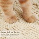 VIVAGLORY Cat Litter Mat, Scatter Catcher Mat, 90 × 64 cm Cat Litter Tray Rug with Waterproof Backing, Super Soft for Cat's Paws, Machine Washable, Beige VIVAGLORY Cat Litter Mat, Scatter Catcher Mat, 90 × 64 cm Cat Litter Tray Rug with Waterproof Backing, Super Soft for Cat's Paws, Machine Washable, Beige