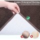 VIVAGLORY Cat Litter Mat, Scatter Catcher Mat, 90 × 64 cm Cat Litter Tray Rug with Waterproof Backing, Super Soft for Cat's Paws, Machine Washable, Beige VIVAGLORY Cat Litter Mat, Scatter Catcher Mat, 90 × 64 cm Cat Litter Tray Rug with Waterproof Backing, Super Soft for Cat's Paws, Machine Washable, Beige
