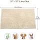 VIVAGLORY Cat Litter Mat, Scatter Catcher Mat, 90 × 64 cm Cat Litter Tray Rug with Waterproof Backing, Super Soft for Cat's Paws, Machine Washable, Beige VIVAGLORY Cat Litter Mat, Scatter Catcher Mat, 90 × 64 cm Cat Litter Tray Rug with Waterproof Backing, Super Soft for Cat's Paws, Machine Washable, Beige