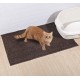 VIVAGLORY Cat Litter Mat, Scatter Catcher Mat, 90 × 64 cm Cat Litter Tray Rug with Waterproof Backing, Super Soft for Cat's Paws, Machine Washable, Beige VIVAGLORY Cat Litter Mat, Scatter Catcher Mat, 90 × 64 cm Cat Litter Tray Rug with Waterproof Backing, Super Soft for Cat's Paws, Machine Washable, Beige