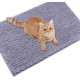 VIVAGLORY Cat Litter Mat, Scatter Catcher Mat, 90 × 64 cm Cat Litter Tray Rug with Waterproof Backing, Super Soft for Cat's Paws, Machine Washable, Beige VIVAGLORY Cat Litter Mat, Scatter Catcher Mat, 90 × 64 cm Cat Litter Tray Rug with Waterproof Backing, Super Soft for Cat's Paws, Machine Washable, Beige