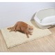 VIVAGLORY Cat Litter Mat, Scatter Catcher Mat, 90 × 64 cm Cat Litter Tray Rug with Waterproof Backing, Super Soft for Cat's Paws, Machine Washable, Beige VIVAGLORY Cat Litter Mat, Scatter Catcher Mat, 90 × 64 cm Cat Litter Tray Rug with Waterproof Backing, Super Soft for Cat's Paws, Machine Washable, Beige
