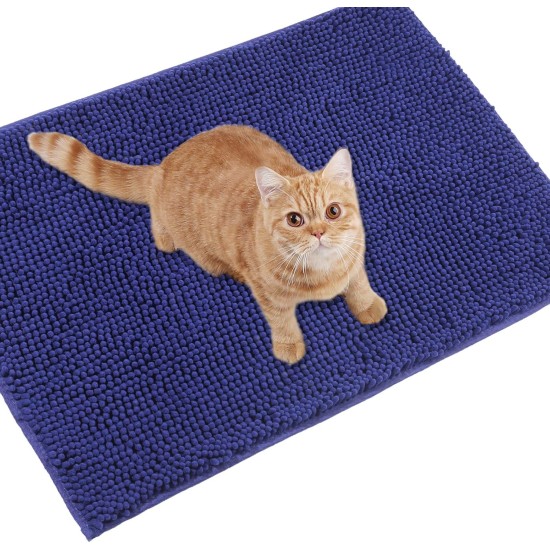 VIVAGLORY Cat Litter Mat, Scatter Catcher Mat, 90 × 64 cm Cat Litter Tray Rug with Waterproof Backing, Super Soft for Cat's Paws, Machine Washable, Beige VIVAGLORY Cat Litter Mat, Scatter Catcher Mat, 90 × 64 cm Cat Litter Tray Rug with Waterproof Backing, Super Soft for Cat's Paws, Machine Washable, Beige