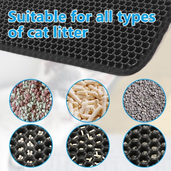 VSSHE Cat Litter Tray Mat, 30 x 45 cm Cat Mat, Honeycomb Double Layer Design, Cat Litter Tray Mat, Cat Litter Tray Mat, Cat Litter Tray Mat, Cat Pretty Kitty VSSHE Cat Litter Tray Mat, 30 x 45 cm Cat Mat, Honeycomb Double Layer Design, Cat Litter Tray Mat, Cat Litter Tray Mat, Cat Litter Tray Mat, Cat Pretty Kitty