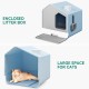 YITAHOME Cat Litter Tray with Cover, Cat Litter Tray with Lid and Scoop, Easy Cleaning, Hidden Covered Cat Litter Tray, High Sides (Blue YITAHOME Cat Litter Tray with Cover, Cat Litter Tray with Lid and Scoop, Easy Cleaning, Hidden Covered Cat Litter Tray, High Sides (Blue