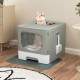 YITAHOME Cat Litter Tray with Lid, Large Closed Cat Litter Tray, Hood-like Odourless Splash Guard Cat Litter Tray with Drawer Waste Tray, Litter Scoop, Foldable Cat Litter Tray with Hood (Grey) YITAHOME Cat Litter Tray with Lid, Large Closed Cat Litter Tray, Hood-like Odourless Splash Guard Cat Litter Tray with Drawer Waste Tray, Litter Scoop, Foldable Cat Litter Tray with Hood (Grey)