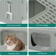 YITAHOME Cat Litter Tray with Lid, Large Closed Cat Litter Tray, Hood-like Odourless Splash Guard Cat Litter Tray with Drawer Waste Tray, Litter Scoop, Foldable Cat Litter Tray with Hood (Grey) YITAHOME Cat Litter Tray with Lid, Large Closed Cat Litter Tray, Hood-like Odourless Splash Guard Cat Litter Tray with Drawer Waste Tray, Litter Scoop, Foldable Cat Litter Tray with Hood (Grey)