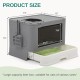 YITAHOME Large Cat Litter Tray with Lid, Odourless Hop In Toilet, Includes Litter Scoop and Cleaning (Grey) YITAHOME Large Cat Litter Tray with Lid, Odourless Hop In Toilet, Includes Litter Scoop and Cleaning (Grey)