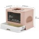 YITAHOME Large Cat Litter Tray with Lid, Odourless Hop In Toilet, Includes Litter Scoop and Cleaning (Pink) YITAHOME Large Cat Litter Tray with Lid, Odourless Hop In Toilet, Includes Litter Scoop and Cleaning (Pink)