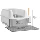 YITAHOME Stainless Steel Cat Litter Tray 30 L XXL Extra Large Cat Litter Tray Non-Slip High Wall Anti-Litter Door Mat Easy to Clean Non-Stick Surface 60 x 40 x 30 cm (Grey) YITAHOME Stainless Steel Cat Litter Tray 30 L XXL Extra Large Cat Litter Tray Non-Slip High Wall Anti-Litter Door Mat Easy to Clean Non-Stick Surface 60 x 40 x 30 cm (Grey)