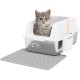 YITAHOME Stainless Steel Cat Litter Tray 30 L XXL Extra Large Cat Litter Tray Non-Slip High Wall Anti-Litter Door Mat Easy to Clean Non-Stick Surface 60 x 40 x 30 cm (Grey) YITAHOME Stainless Steel Cat Litter Tray 30 L XXL Extra Large Cat Litter Tray Non-Slip High Wall Anti-Litter Door Mat Easy to Clean Non-Stick Surface 60 x 40 x 30 cm (Grey)