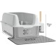YITAHOME Stainless Steel Cat Litter Tray 30 L XXL Extra Large Cat Litter Tray Non-Slip High Wall Anti-Litter Door Mat Easy to Clean Non-Stick Surface 60 x 40 x 30 cm (Grey) YITAHOME Stainless Steel Cat Litter Tray 30 L XXL Extra Large Cat Litter Tray Non-Slip High Wall Anti-Litter Door Mat Easy to Clean Non-Stick Surface 60 x 40 x 30 cm (Grey)