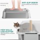 YITAHOME Stainless Steel Cat Litter Tray 30 L XXL Extra Large Cat Litter Tray Non-Slip High Wall Anti-Litter Door Mat Easy to Clean Non-Stick Surface 60 x 40 x 30 cm (Grey) YITAHOME Stainless Steel Cat Litter Tray 30 L XXL Extra Large Cat Litter Tray Non-Slip High Wall Anti-Litter Door Mat Easy to Clean Non-Stick Surface 60 x 40 x 30 cm (Grey)